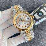 36mm Rolex Datejust Men Watches Two Tone Red Diamond